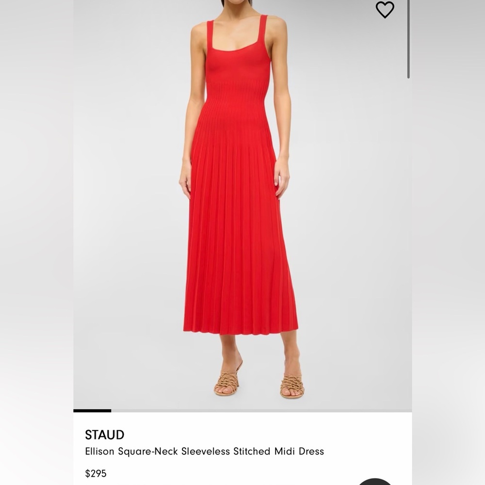 STAUD Crimson Ellison dress